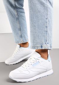 Renee - Biało-Niebieskie Sneakersy przed Kostkę Lunkessa. Wysokość cholewki: przed kostkę. Kolor: biały #5