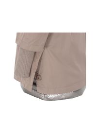 Ochnik - Kurtka puchowa damska z rękawem 3/4 i dzianinowymi mankietami. Kolor: brązowy. Materiał: poliester. Długość: długie. Wzór: aplikacja. Sezon: wiosna, zima. Styl: klasyczny #6