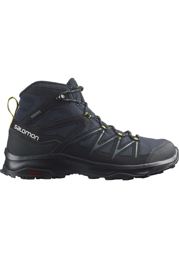 salomon - Buty trekkingowe męskie Salomon Daintree Mid Gtx. Zapięcie: sznurówki. Kolor: czarny. Materiał: syntetyk, tkanina, materiał. Szerokość cholewki: normalna. Technologia: Gore-Tex