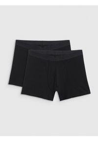 4f - 4F Bielizna bokserki (2-pack) męskie 4F x Robert Lewandowski - czarne XXL. Kolor: czarny. Materiał: elastan, bawełna, materiał, dzianina, skóra #1