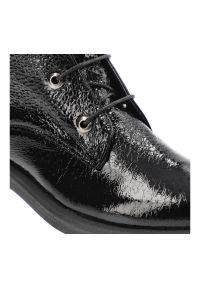 Czarne Botki Venezia Skórzane Buty Damskie. Okazja: do pracy, na co dzień. Kolor: czarny. Materiał: skóra. Styl: klasyczny, casual, elegancki #5