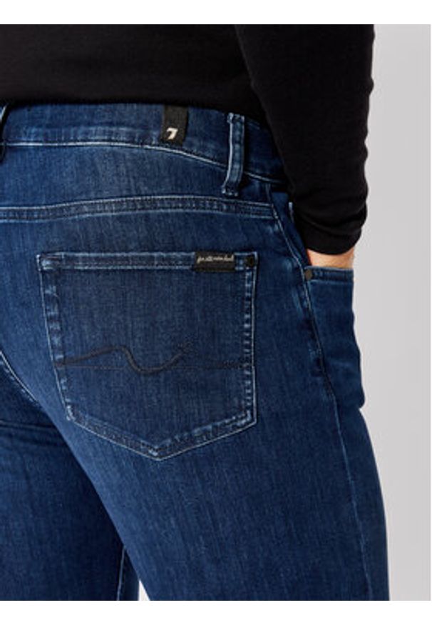 7 FOR ALL MANKIND - 7 For All Mankind Jeansy Luxe Performance JSMXB800LI Granatowy Slim Tapered Fit. Kolor: niebieski