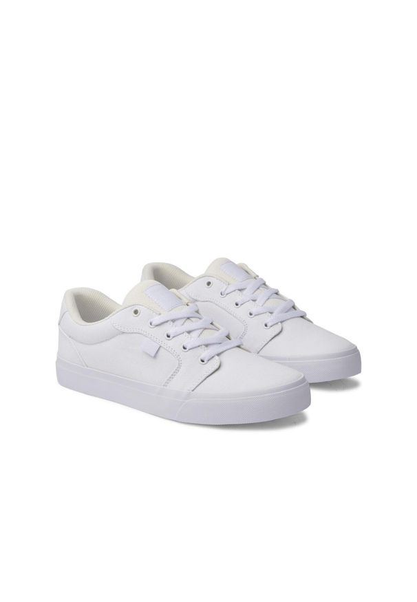 DC Shoes - Skórzane buty dla Mężczyzn ANVIL Biały. Kolor: biały. Materiał: skóra, materiał, syntetyk. Szerokość cholewki: normalna