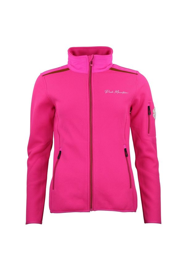 PEAK MOUNTAIN - Polar damski zapinany na zamek Peak Mountain 490G. Kolor: różowy. Materiał: polar