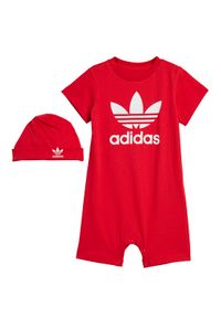 Adidas - adidas Romper Gift Set IM8430 Czerwony. Kolor: czerwony. Materiał: bawełna