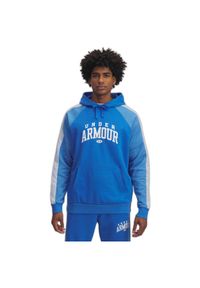 Bluza Under Armour Rival Fleece Colorblock Hoodie. Kolor: niebieski. Sport: fitness #1