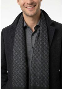 V. Fraas - Elegancki Szalik V.Fraas, Przejściowy, Cienki - Czarny, Fioletowy Akcent. Kolor: fioletowy, wielokolorowy, czarny. Styl: elegancki #3