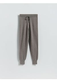 Reserved - Wełniane spodnie z dodatkiem kaszmiru - brązowy. Kolor: brązowy. Materiał: wełna, kaszmir