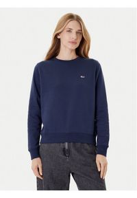 Tommy Jeans Bluza Fleece DW0DW09227 Granatowy Regular Fit. Kolor: niebieski. Materiał: syntetyk