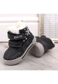 Big-Star - Śniegowce buty zimowe dziecięce ocieplane na rzepy Big Star KK374191 czarne. Zapięcie: rzepy. Kolor: czarny. Sezon: zima #5