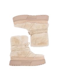 DeeZee Śniegowce HX24020-1 Beżowy. Kolor: beżowy. Materiał: materiał #4