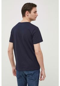 Tom Tailor T-shirt bawełniany kolor granatowy z nadrukiem. Okazja: na co dzień. Kolor: niebieski. Materiał: bawełna. Wzór: nadruk. Styl: casual