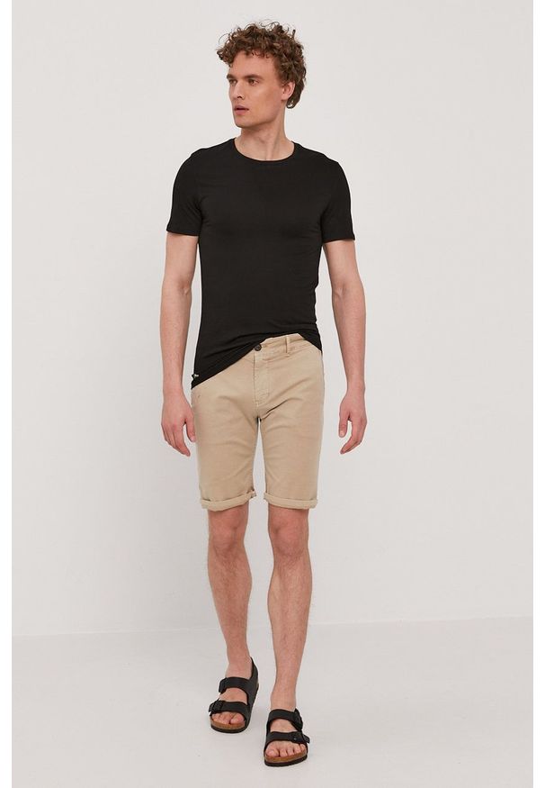 Lacoste - T-shirt (3-pack). Okazja: na co dzień. Kolor: czarny. Materiał: dzianina. Styl: casual
