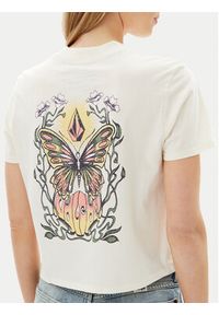 Volcom T-Shirt Pocket Dial B3512500 Écru Boxy Fit. Materiał: bawełna #4