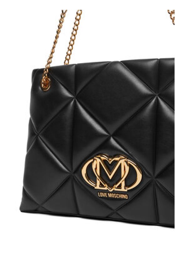 Love Moschino - LOVE MOSCHINO Torebka JC4040PP0NLC0000 Czarny. Kolor: czarny. Materiał: skórzane