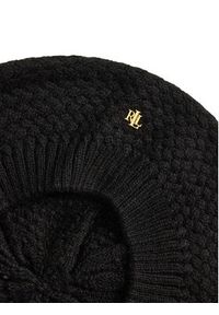 Lauren Ralph Lauren - LAUREN RALPH LAUREN Beret 454P04489001 Czarny. Kolor: czarny. Materiał: materiał, poliester