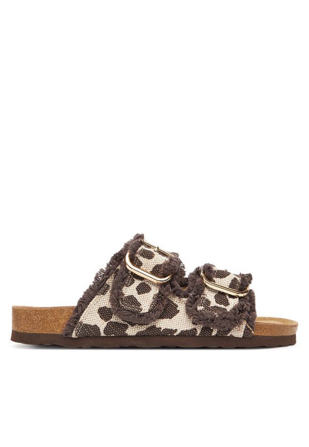 Klapki DeeZee. Kolor: brązowy