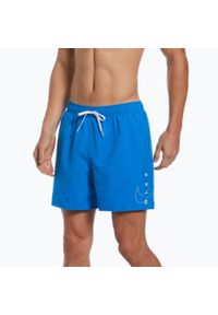 Szorty kąpielowe męskie Nike Swoosh Break 5" Volley. Kolor: niebieski. Sport: skateboard #1