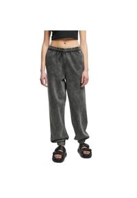 Damskie spodnie z wysoką talią Urban Classics Stone Washed. Stan: podwyższony. Kolor: czarny. Długość: długie #1
