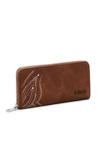 Desigual Portfel 25SAYP10 Brązowy. Kolor: brązowy. Materiał: skóra #4