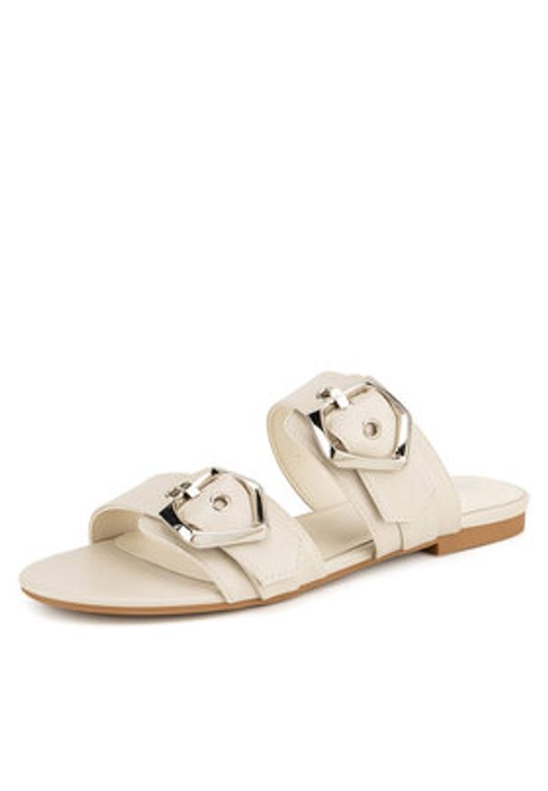 Jenny - JENNY Klapki CD24016-1 Beżowy. Kolor: beżowy. Materiał: materiał, syntetyk