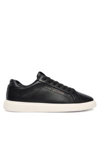 TOMMY HILFIGER - Tommy Hilfiger Sneakersy Icon Court Light Weight Shinny FW0FW08949 Czarny. Kolor: czarny. Materiał: skóra #1