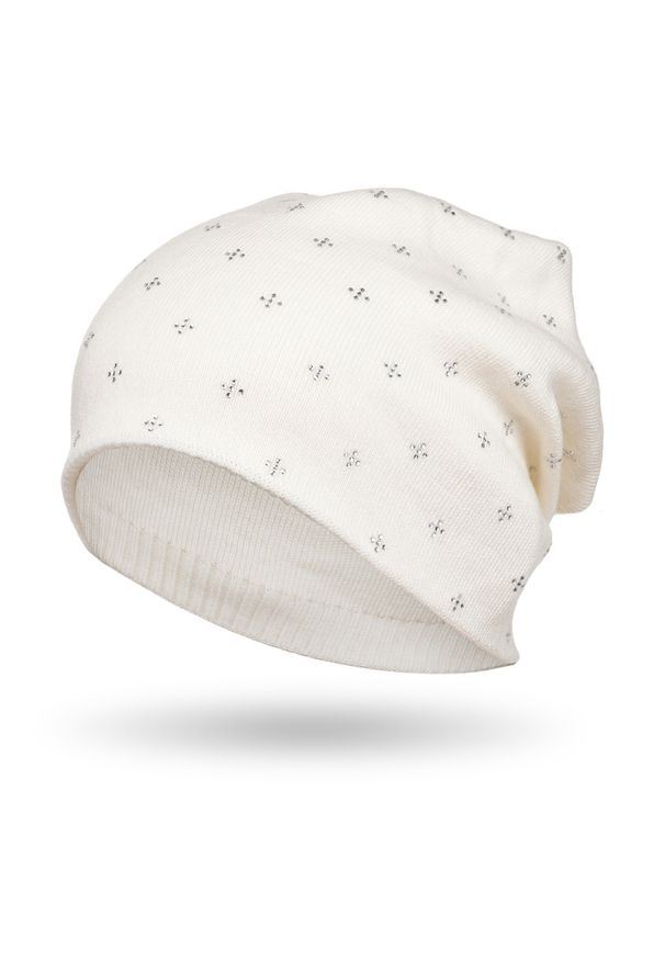 Czapka zimowa Peterson PTN HAT-04 biała. Kolor: biały. Materiał: materiał. Wzór: aplikacja. Sezon: zima