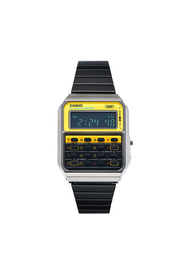 Casio Zegarek Vintage Edgy CA-500WEGG-9BEF Czarny. Kolor: czarny. Materiał: syntetyk. Styl: vintage