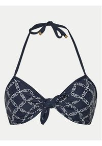 MICHAEL Michael Kors Góra od bikini MM7N050 Granatowy. Kolor: niebieski. Materiał: syntetyk #6