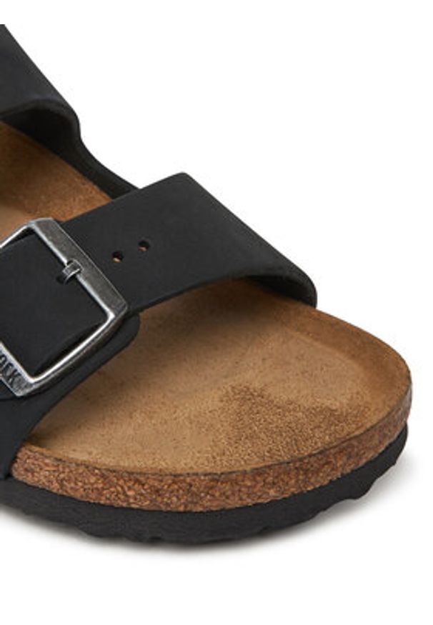 Birkenstock Klapki Arizona SFB 1019035 Czarny. Kolor: czarny. Materiał: skóra, nubuk