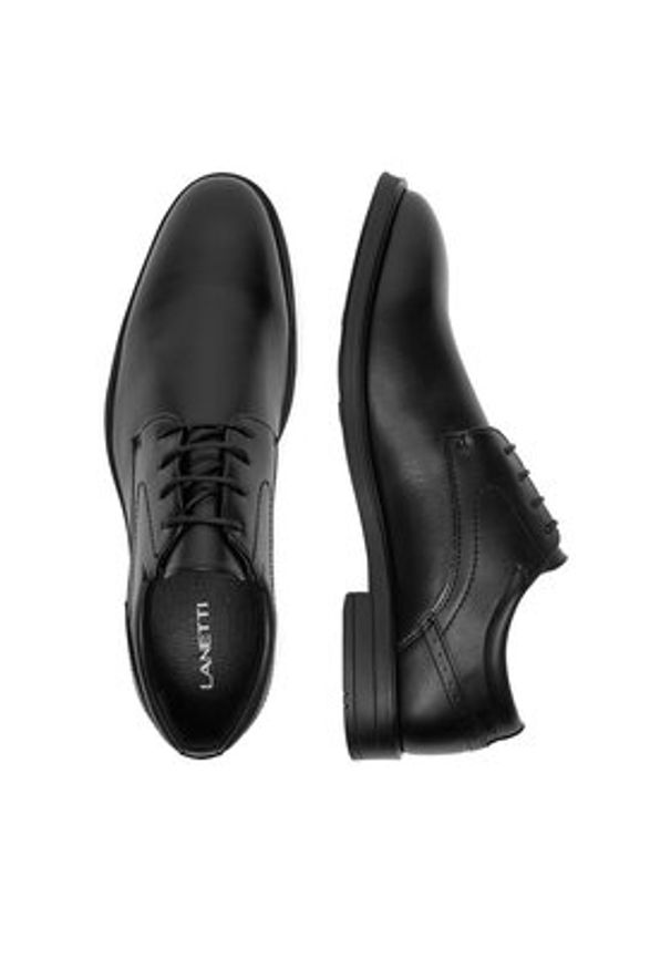 Lanetti Półbuty CEO-M33606-5 Czarny. Kolor: czarny. Materiał: materiał