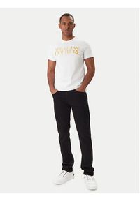 Versace Jeans Couture T-Shirt 80GAHT00 CJ00T Biały Regular Fit. Kolor: biały. Materiał: bawełna #2