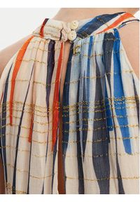 LOLA CASADEMUNT Sukienka letnia LS2516027 Kolorowy Relaxed Fit. Materiał: wiskoza. Wzór: kolorowy. Sezon: lato