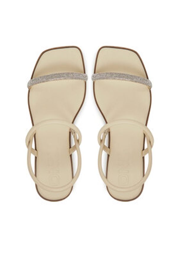 ONLY Shoes Sandały Onlmilan-2 Bling 15319582 Écru. Materiał: skóra