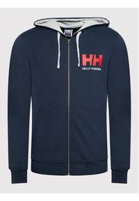 Helly Hansen Bluza Logo 34163 Granatowy Regular Fit. Kolor: niebieski. Materiał: bawełna #3