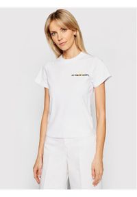 Victoria Victoria Beckham T-Shirt Organic Single 2221JTS002507A Biały Regular Fit. Kolor: biały #1