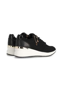 MEXX - Mexx sneakersy Glass kolor czarny MXK039801W. Nosek buta: okrągły. Zapięcie: sznurówki. Kolor: czarny. Materiał: guma. Obcas: na koturnie #5