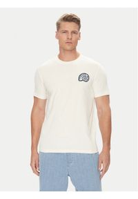 Mustang T-Shirt Austin 1016489 Écru Regular Fit. Materiał: bawełna