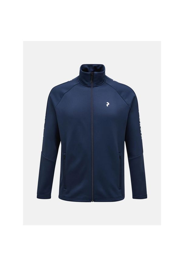 Bluza Peak Performance Rider Zip Jacket męska. Kolor: niebieski