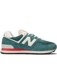 Buty unisex New Balance U574VPG – zielone. Kolor: zielony. Materiał: skóra, guma, zamsz, materiał. Szerokość cholewki: normalna. Model: New Balance 574