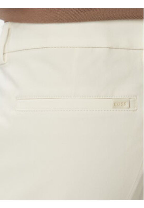 BOSS Chinosy Kaiton1 50543945 Kremowy Regular Fit. Kolor: kremowy. Materiał: syntetyk