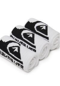 Quiksilver Zestaw 3 par wysokich skarpet męskich AS_QUIKSILVER_101W_SS25 (3-PACK) Biały. Kolor: biały. Materiał: materiał, bawełna