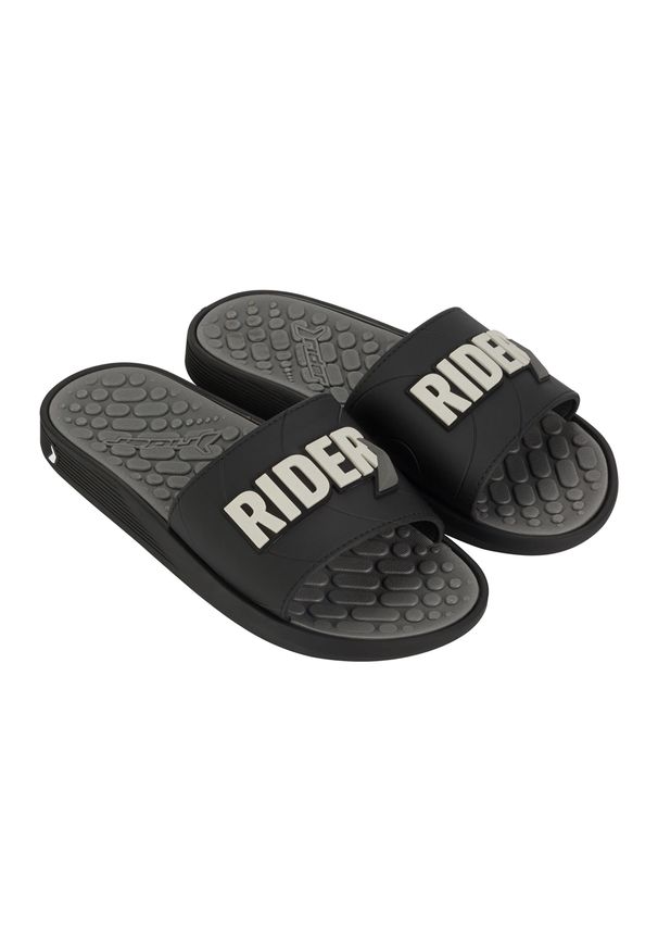 Rider - Klapki męskie RIDER Pump Slide AD. Kolor: czarny, szary, wielokolorowy. Sport: pływanie, fitness