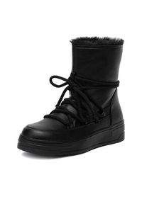 DeeZee Śniegowce HX24025-1 Czarny. Kolor: czarny. Materiał: materiał #3