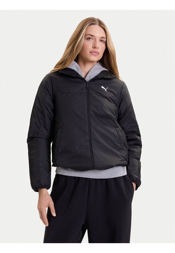 Puma Kurtka przejściowa Ess 688383 01 Czarny Regular Fit. Kolor: czarny. Materiał: syntetyk