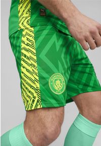 Puma - Szorty bramkarskie Manchester City PUMA Grassy Green Yellow Alert. Kolor: zielony, żółty, wielokolorowy