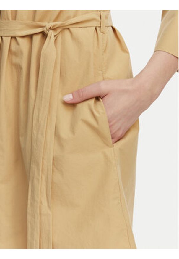 GANT - Gant Sukienka koszulowa 4503527 Beżowy Regular Fit. Kolor: beżowy. Materiał: bawełna. Typ sukienki: koszulowe