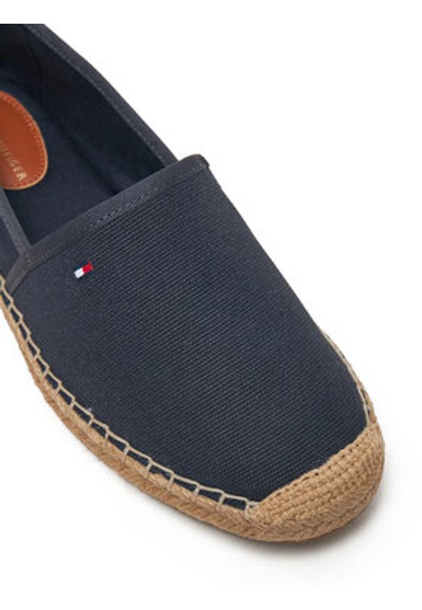 TOMMY HILFIGER - Tommy Hilfiger Espadryle Flag Canvas Espadrille FW0FW08541 Granatowy. Kolor: niebieski. Materiał: materiał