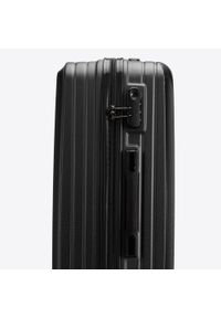 Wittchen - Średnia walizka z ABS-u w ukośne paski czarna. Kolor: czarny. Materiał: guma. Wzór: paski. Styl: elegancki #10