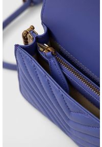 Pinko torebka skórzana kolor fioletowy. Kolor: fioletowy. Materiał: skórzane. Rodzaj torebki: na ramię #3